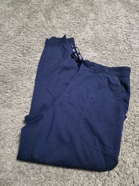 Med Couture Navy Blue Women's Scrub Jogger Pants